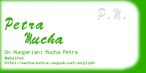 petra mucha business card